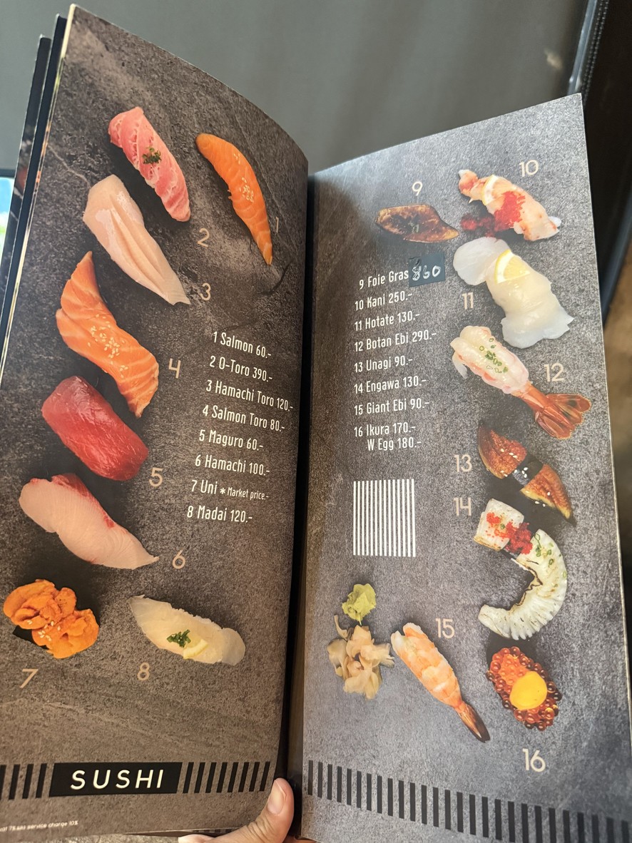 The Gallery Sushi Bar 蘇西和鵝肝大塊 menu 2