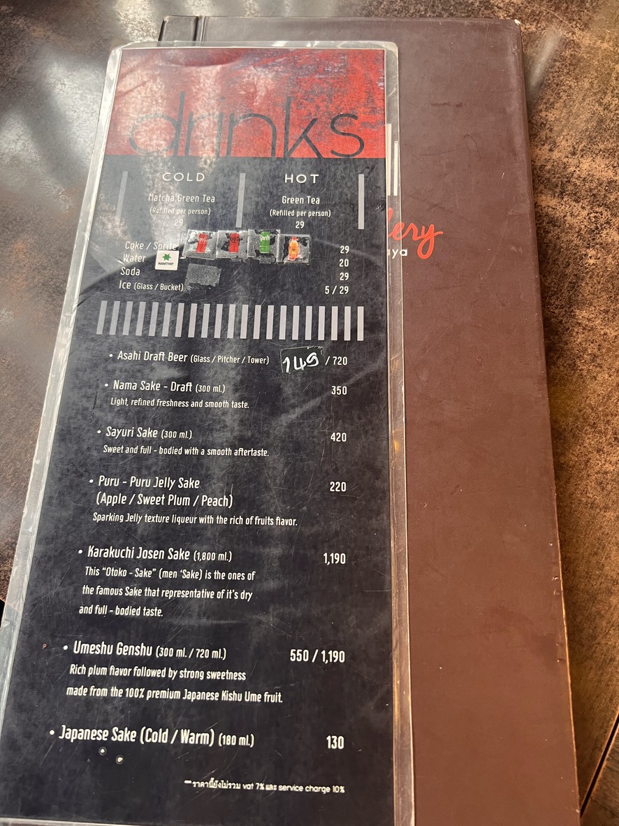 The Gallery Sushi Bar 蘇西和鵝肝大塊 menu 9