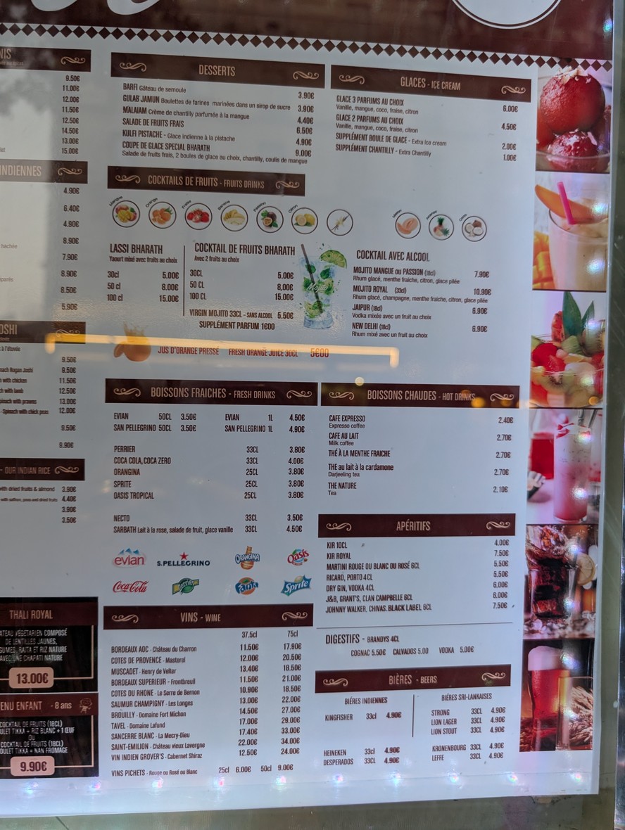 Bharath menu 2