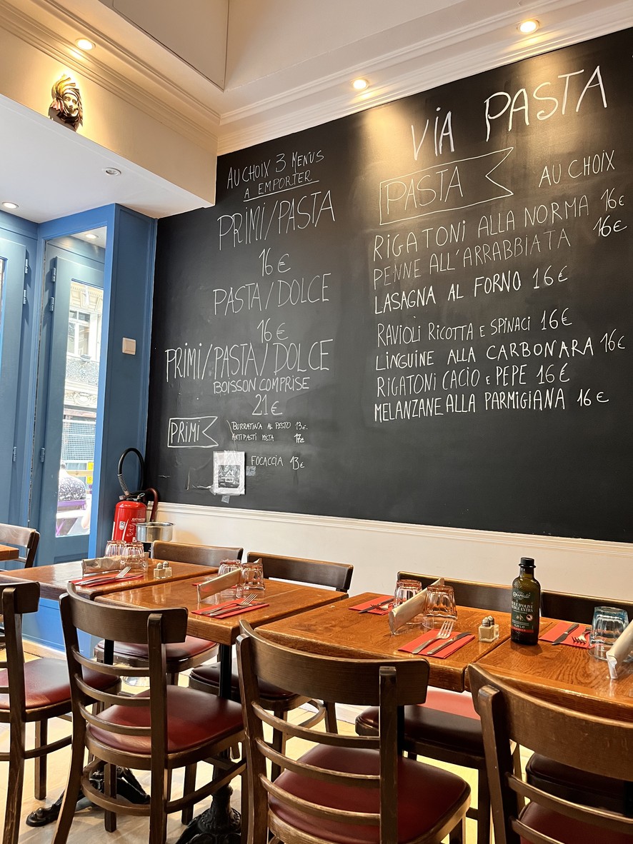 Via Pasta menu 1