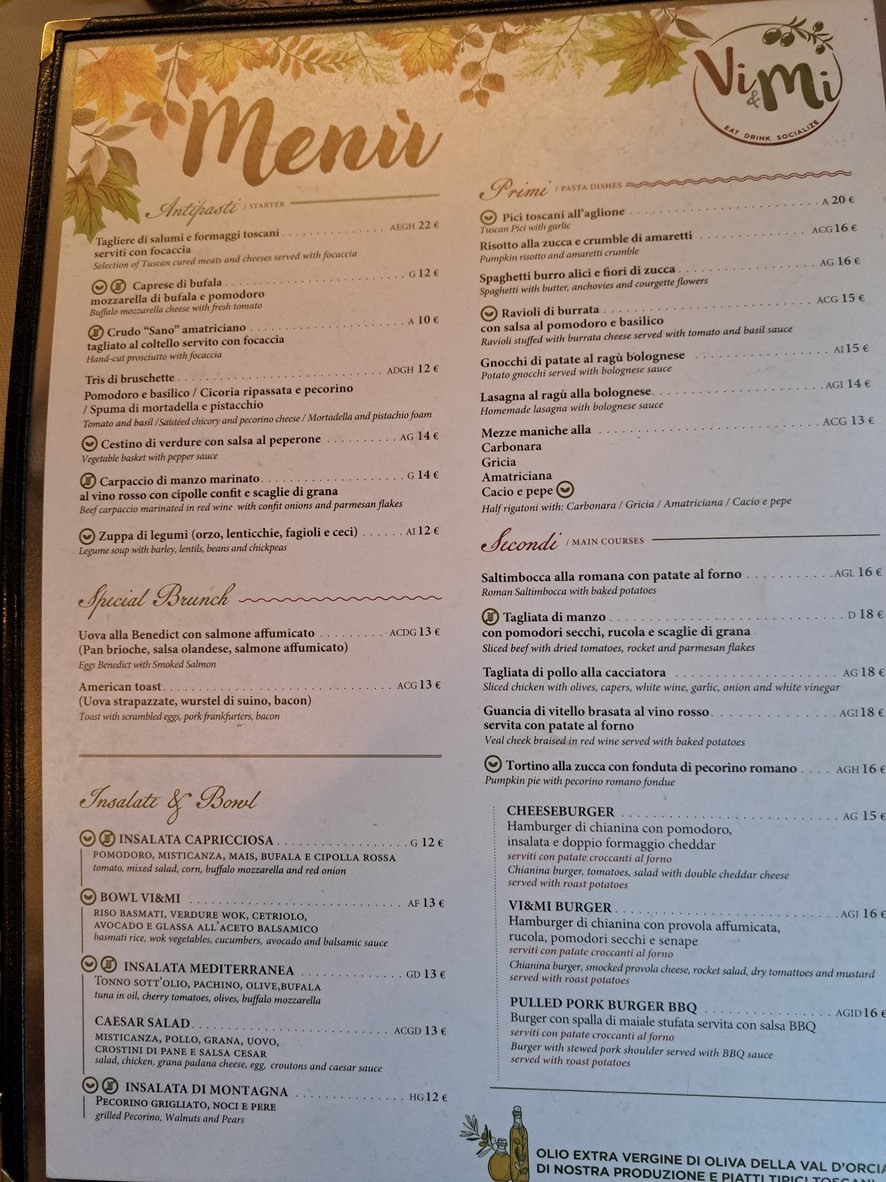 ViMi Ristorante menu 2