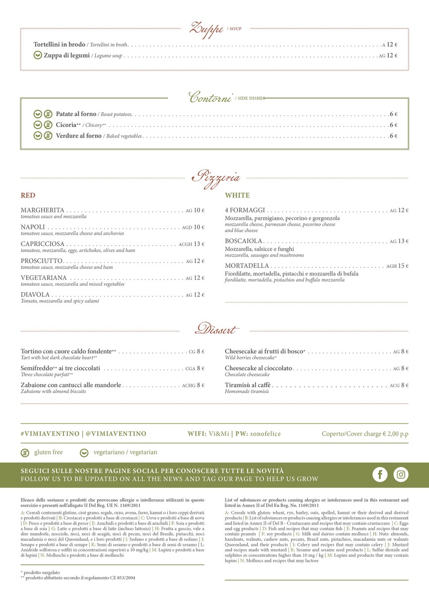 ViMi Ristorante menu 3