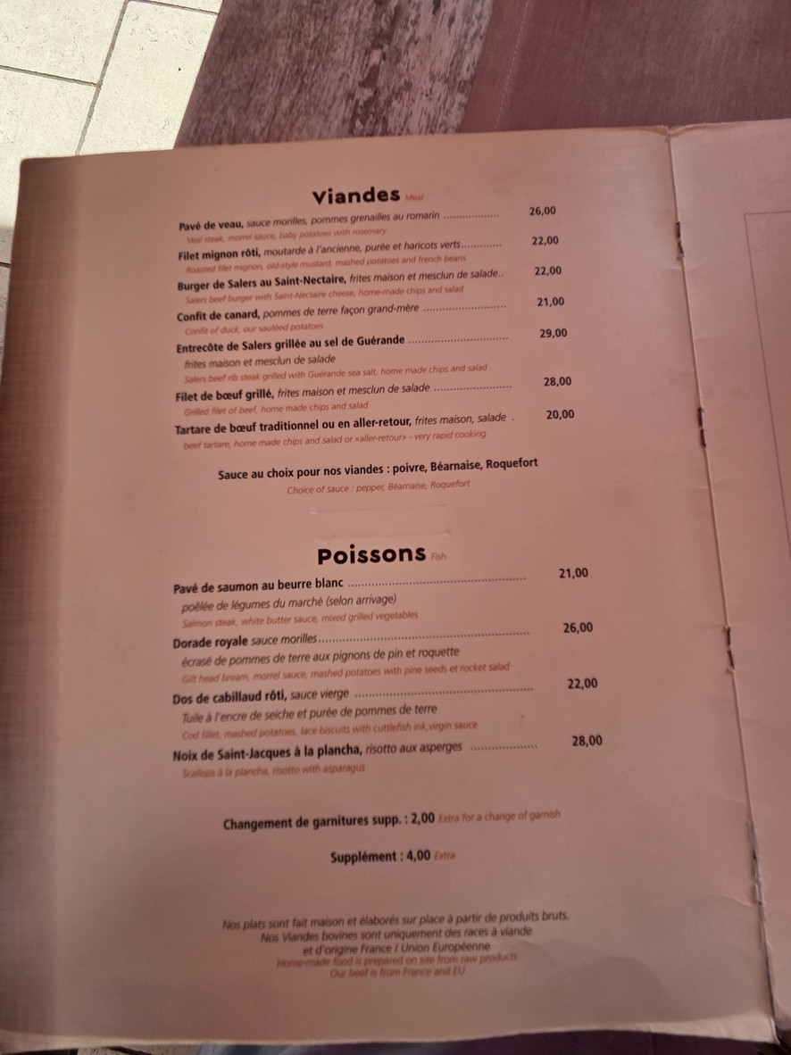 Restaurant Le Ballon La Défense menu 3