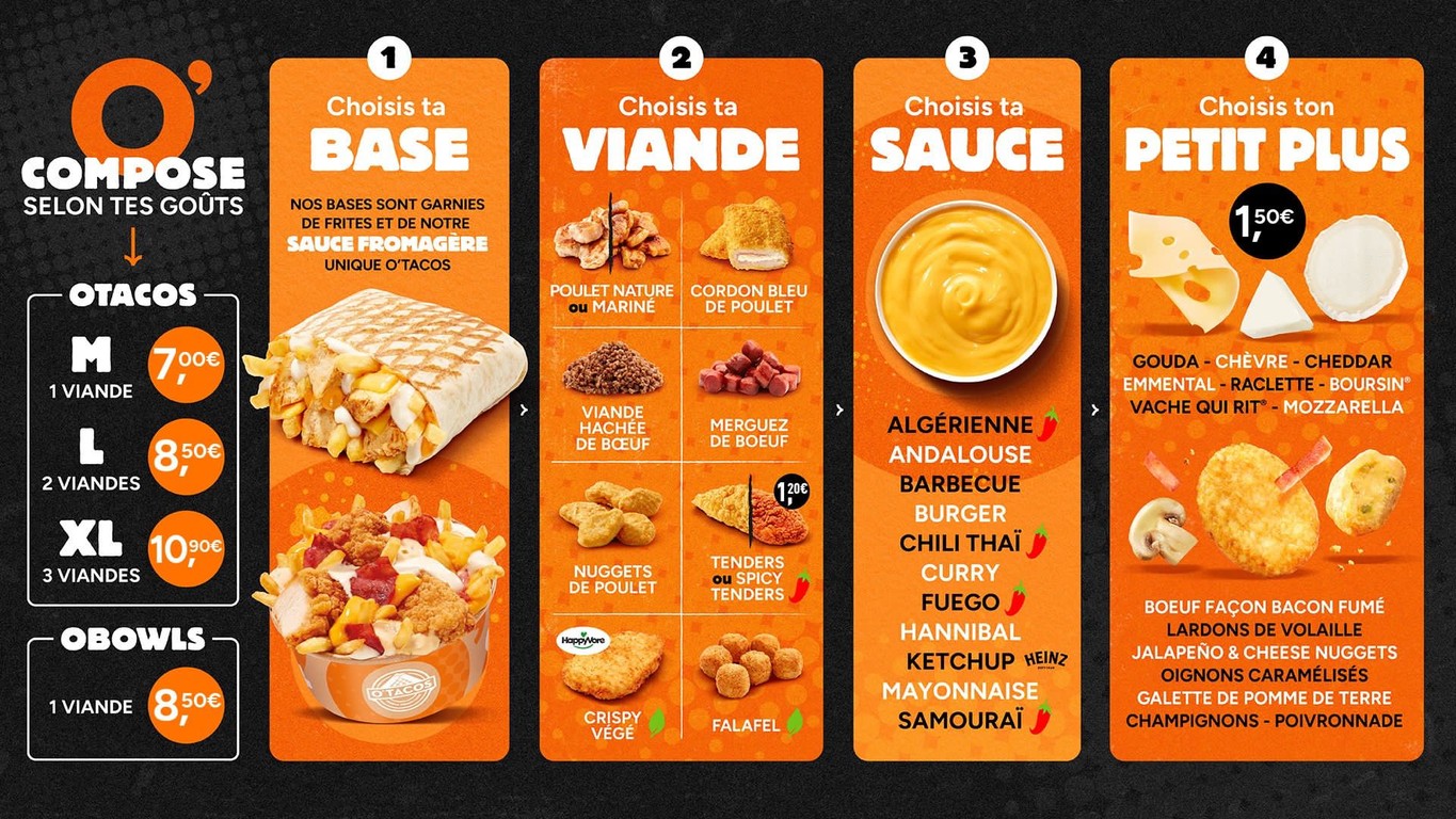 O'Tacos menu 1