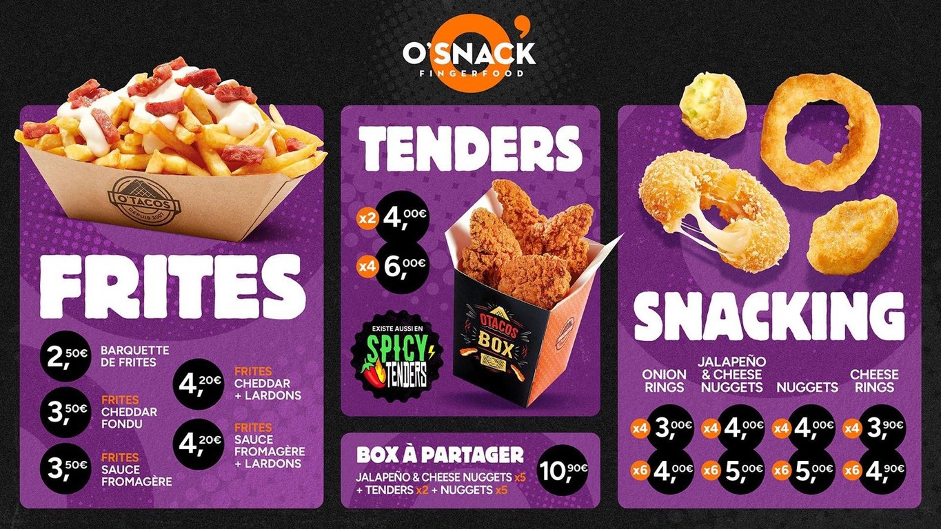 O'Tacos menu 3