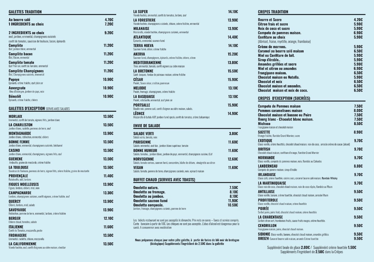 Au ti breizh menu 2