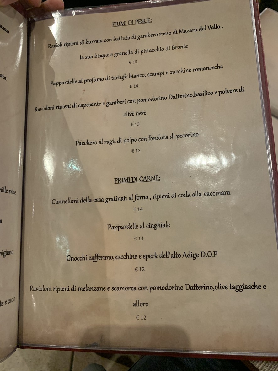 L'officina dei sapori Centocelle menu 2