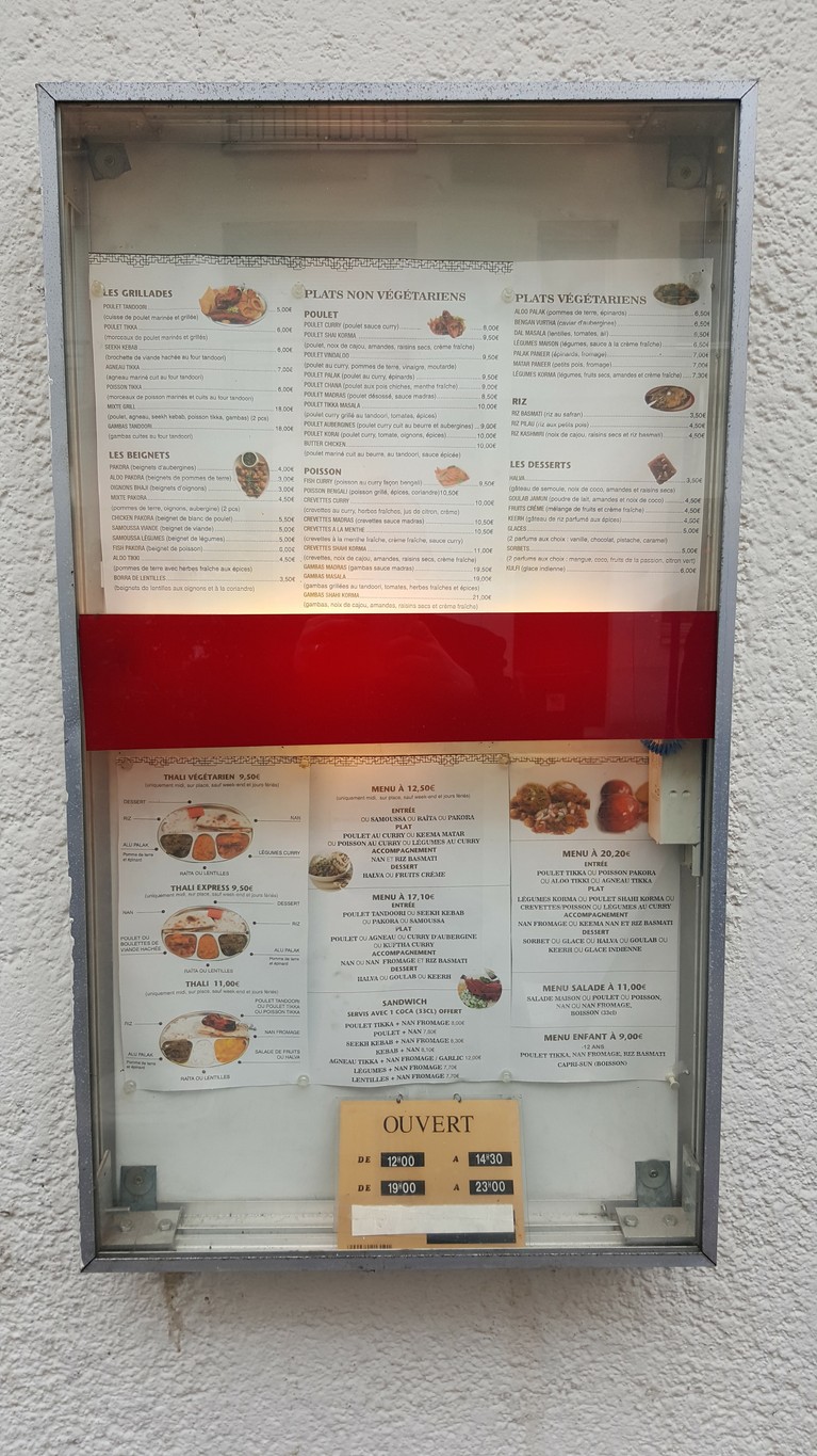 Mumtaz menu 1