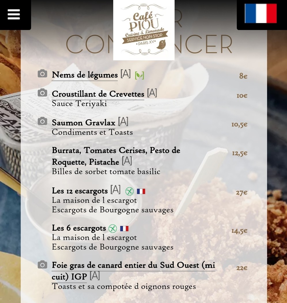 Piou menu 1