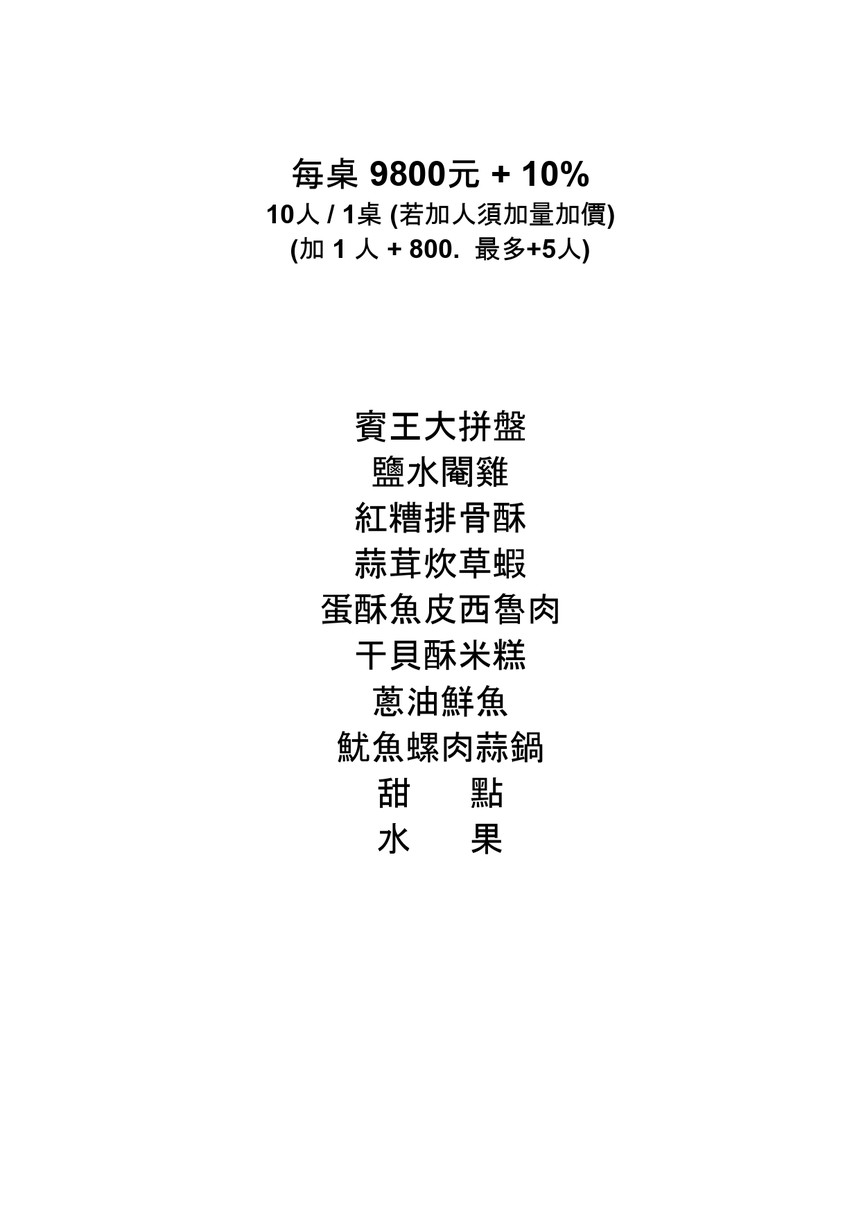 Bin Wang Da Fandian menu 2