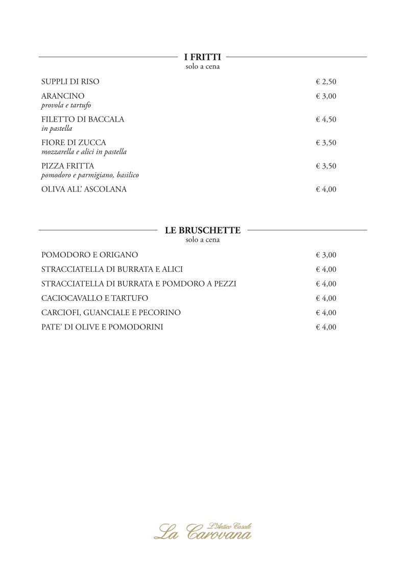 Antico Casale la Carovana menu 3