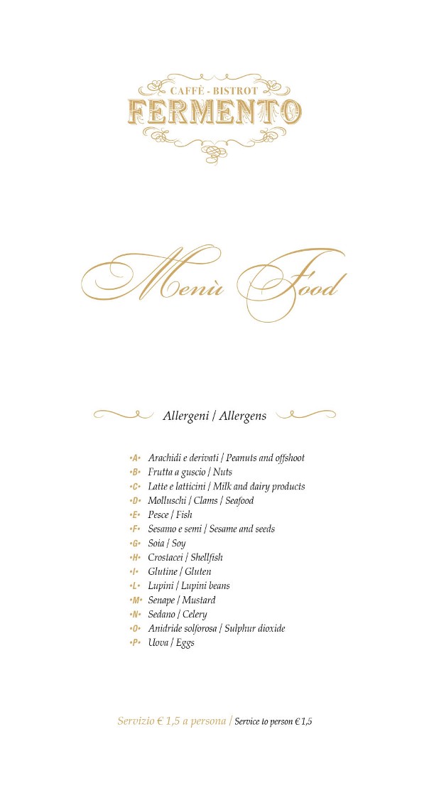 Fermento Bistrot Caffè menu 1