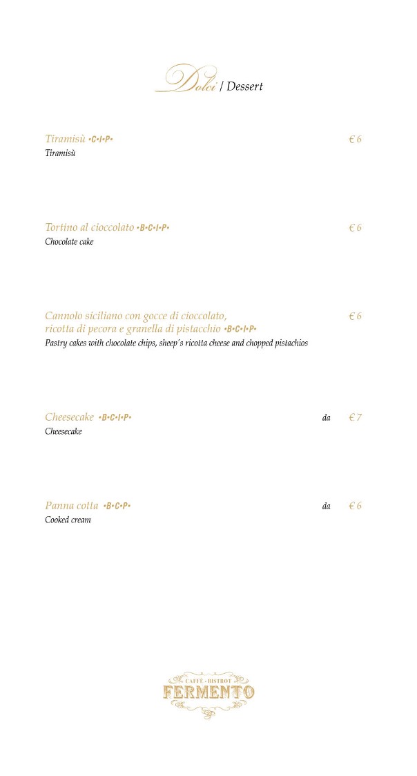 Fermento Bistrot Caffè menu 9