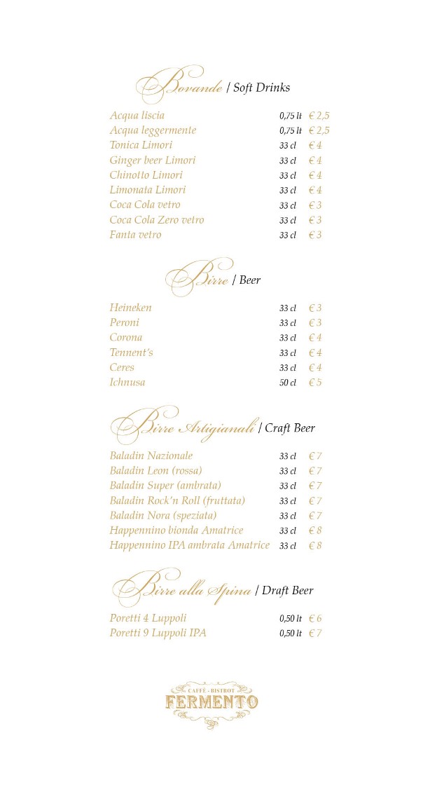 Fermento Bistrot Caffè menu 10