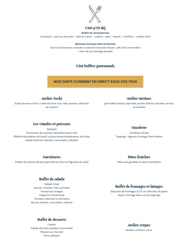 Le Brunch du Diamant Bleu menu 1