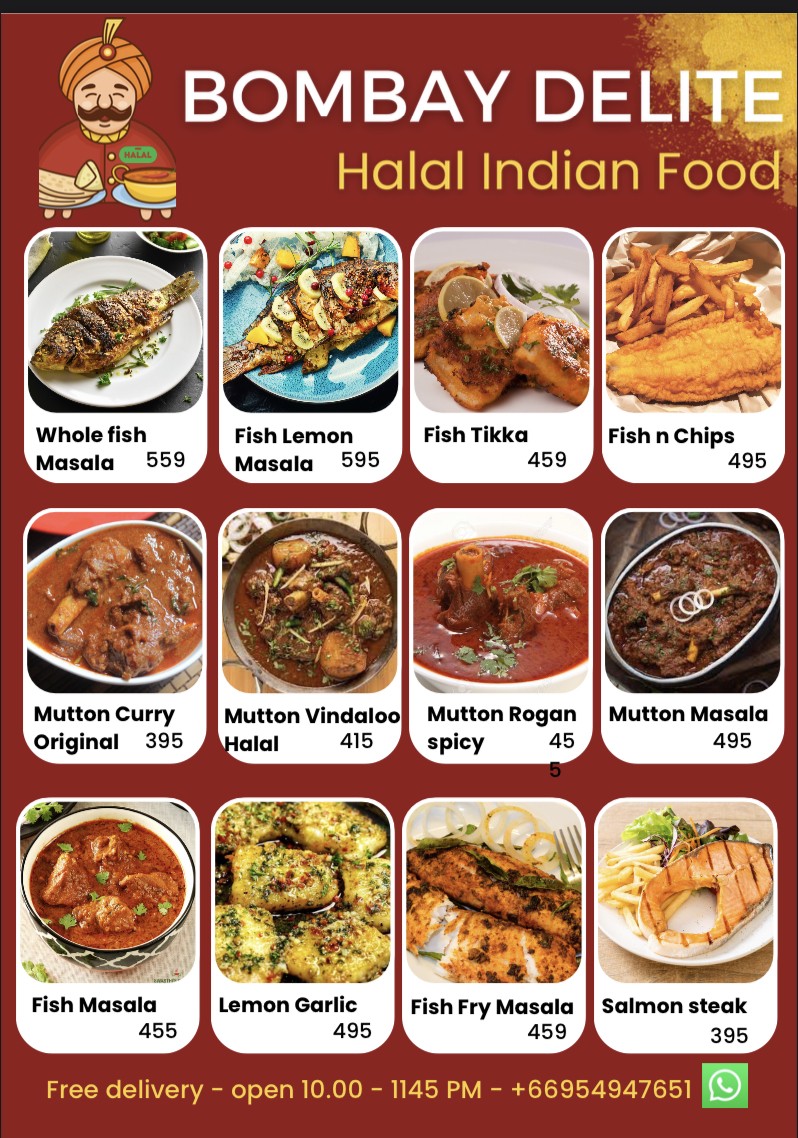 Bombay Delight Indian restaurant menu 2