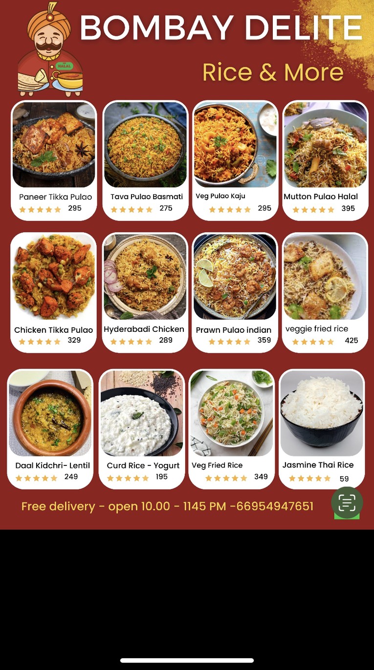 Bombay Delight Indian restaurant menu 5