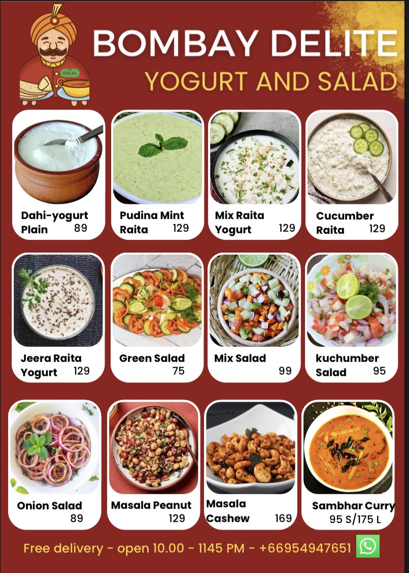Bombay Delight Indian restaurant menu 6