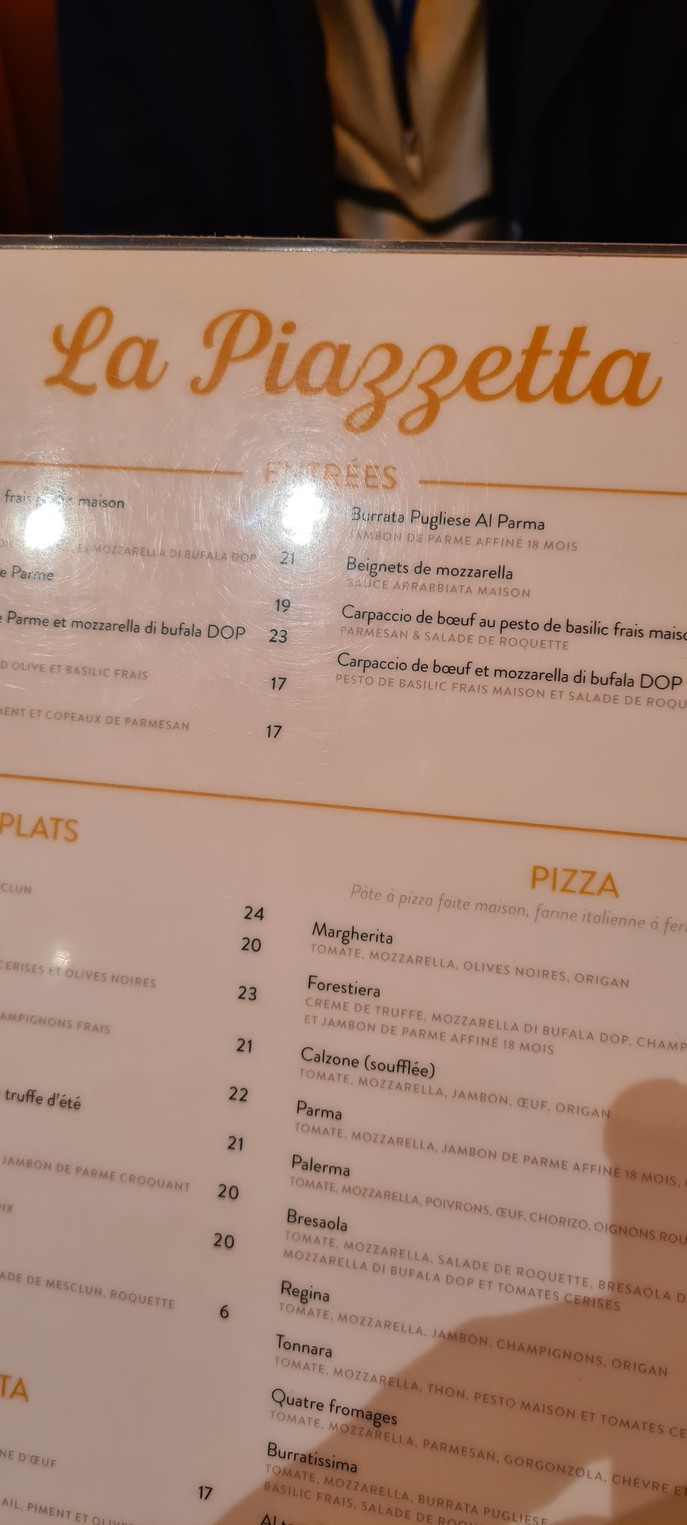 La Piazzetta menu 1