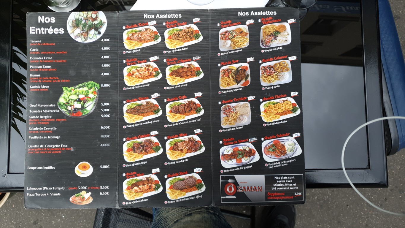 O'Zaman menu 2