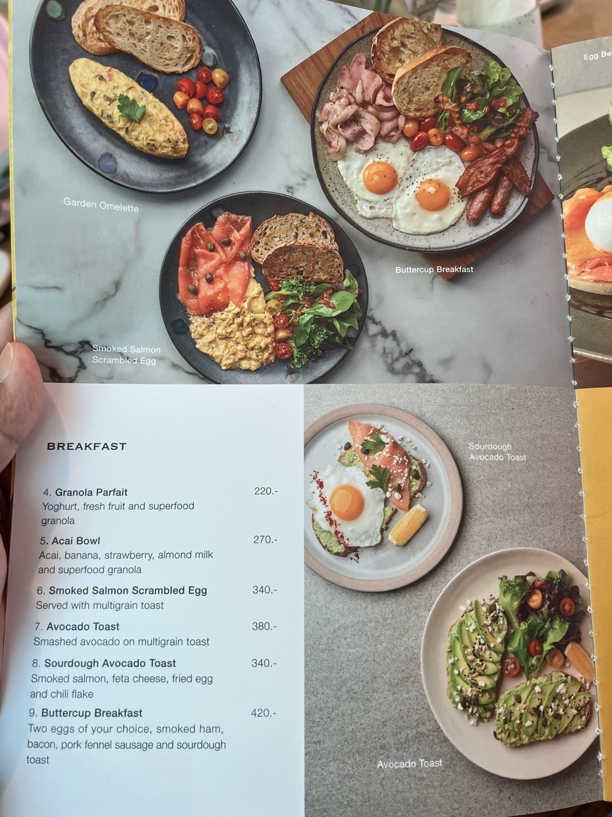 Buttercup menu 1