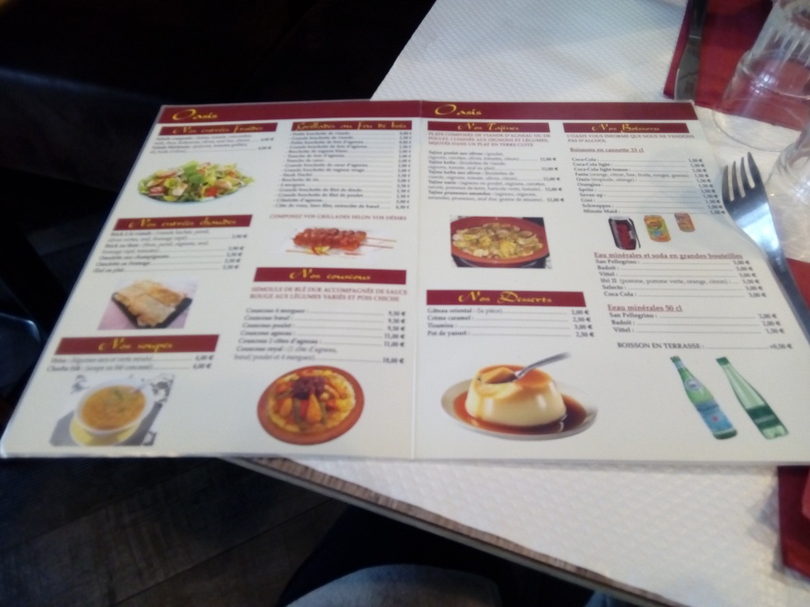 Oasis menu 1