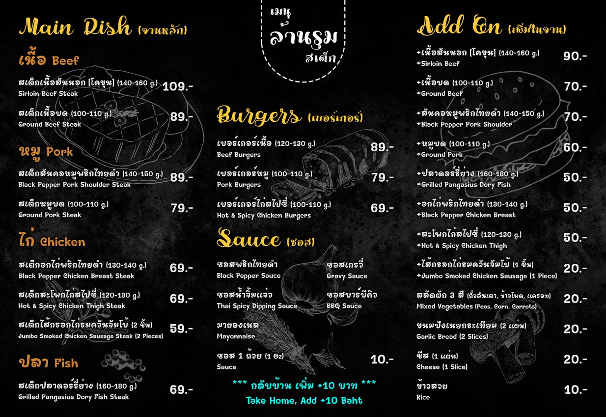 Lan Rum (Braised Pork, Braised Beef, Wonton Noodles, Steak) menu 1