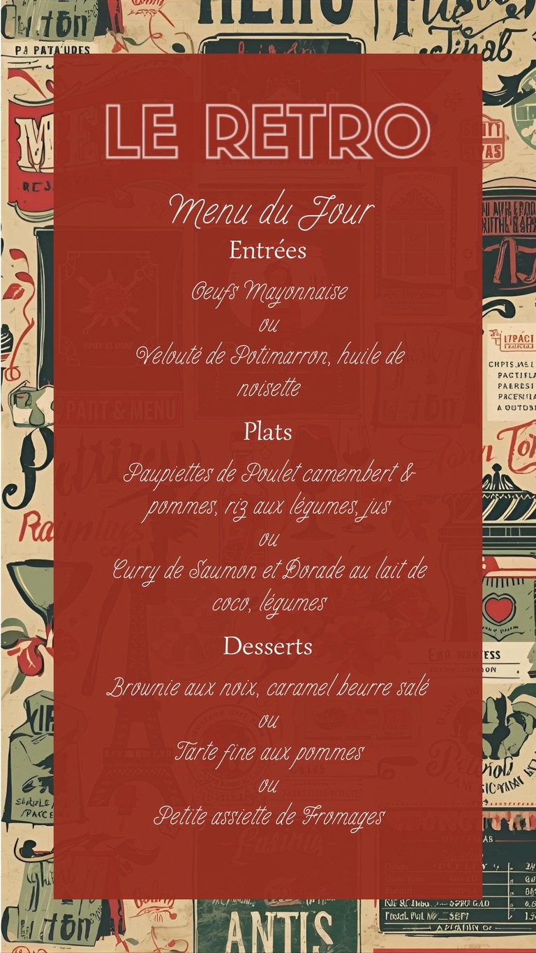 Le Rétro menu 1
