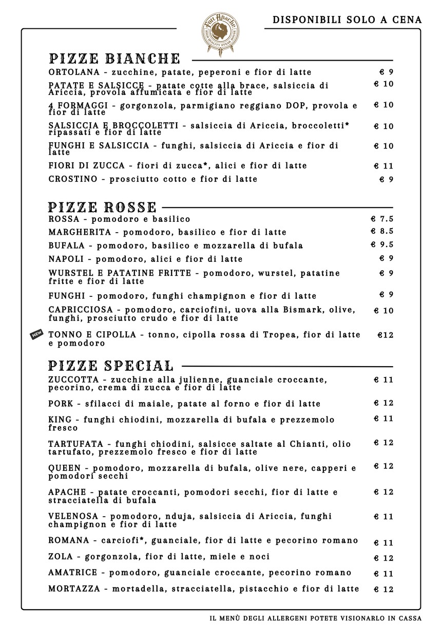 Fort Apache menu 5