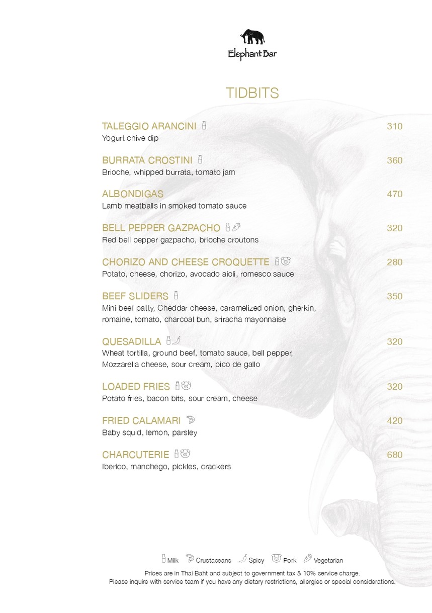 象酒吧 menu 1