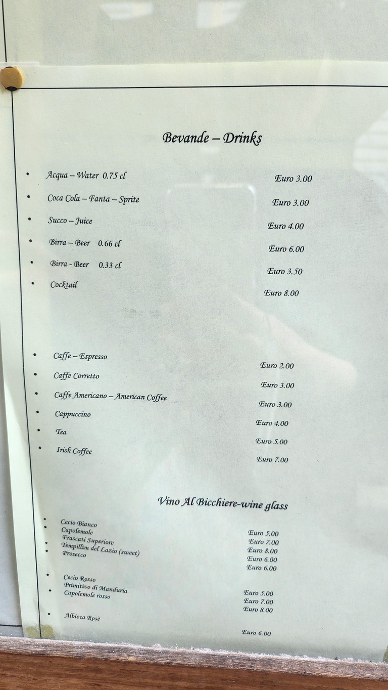 Trattoria Cecio menu 9