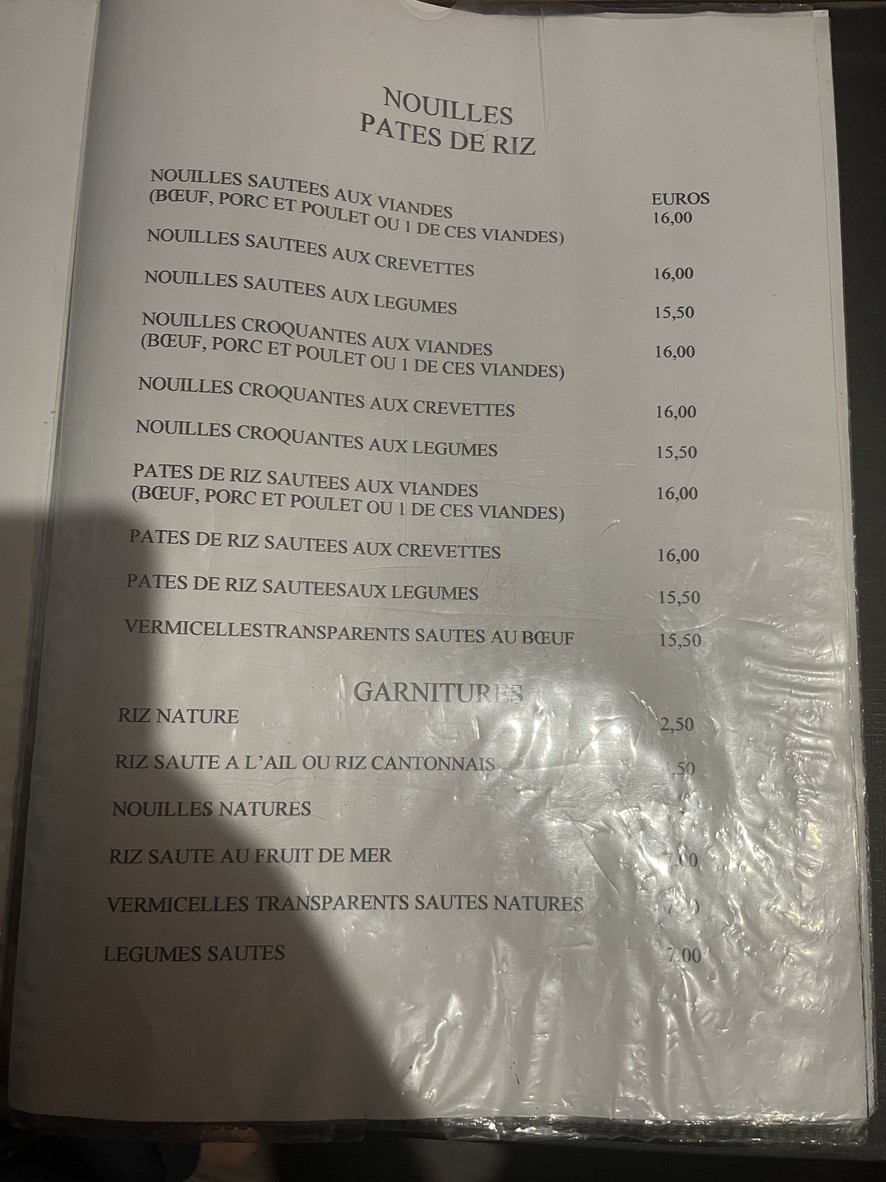 Chez Kim menu 2
