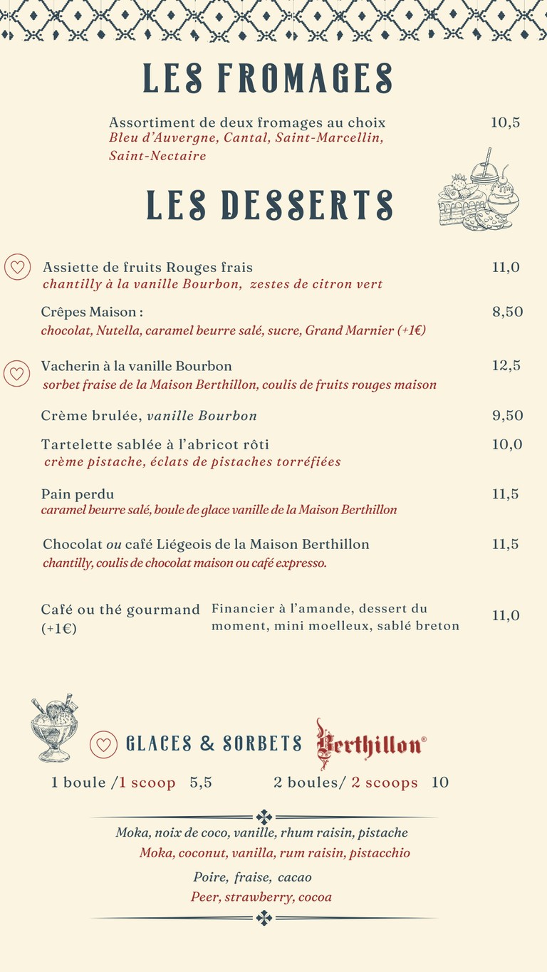 La Terrasse Maillot menu 3