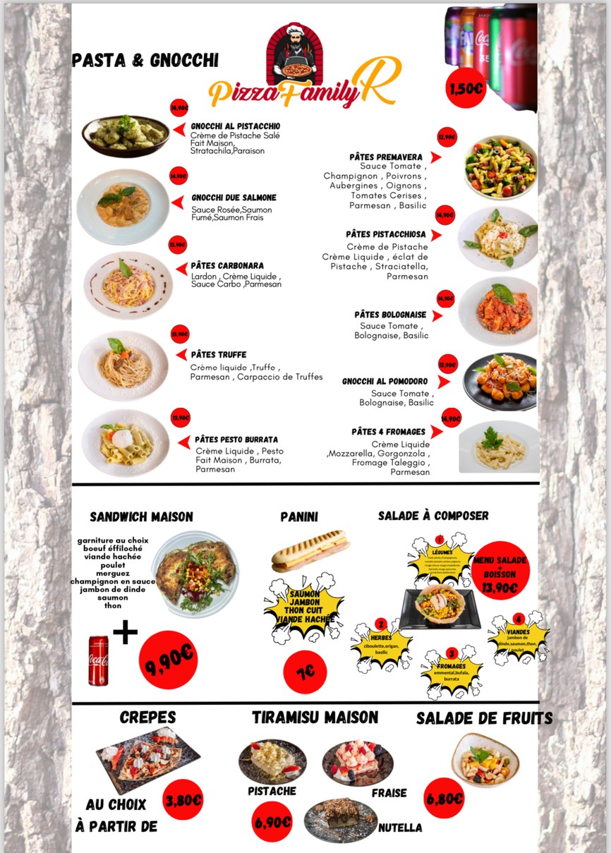 Pizza Family R menu 3