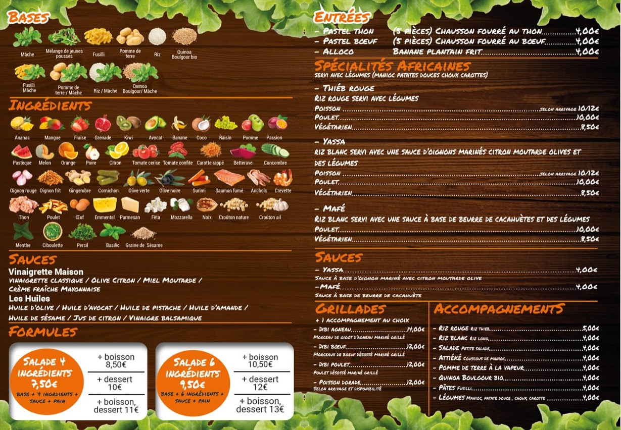Salade à GOGO menu 1