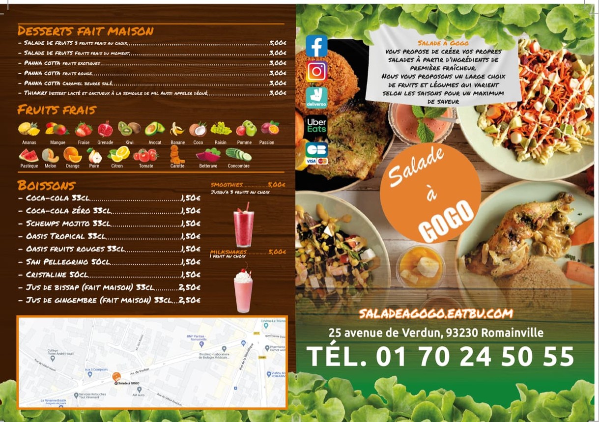 Salade à GOGO menu 2
