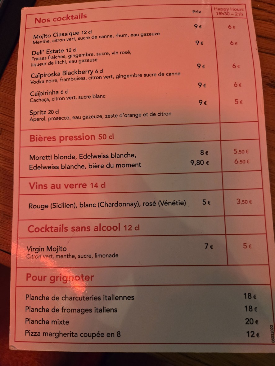 TriBeCa District menu 3