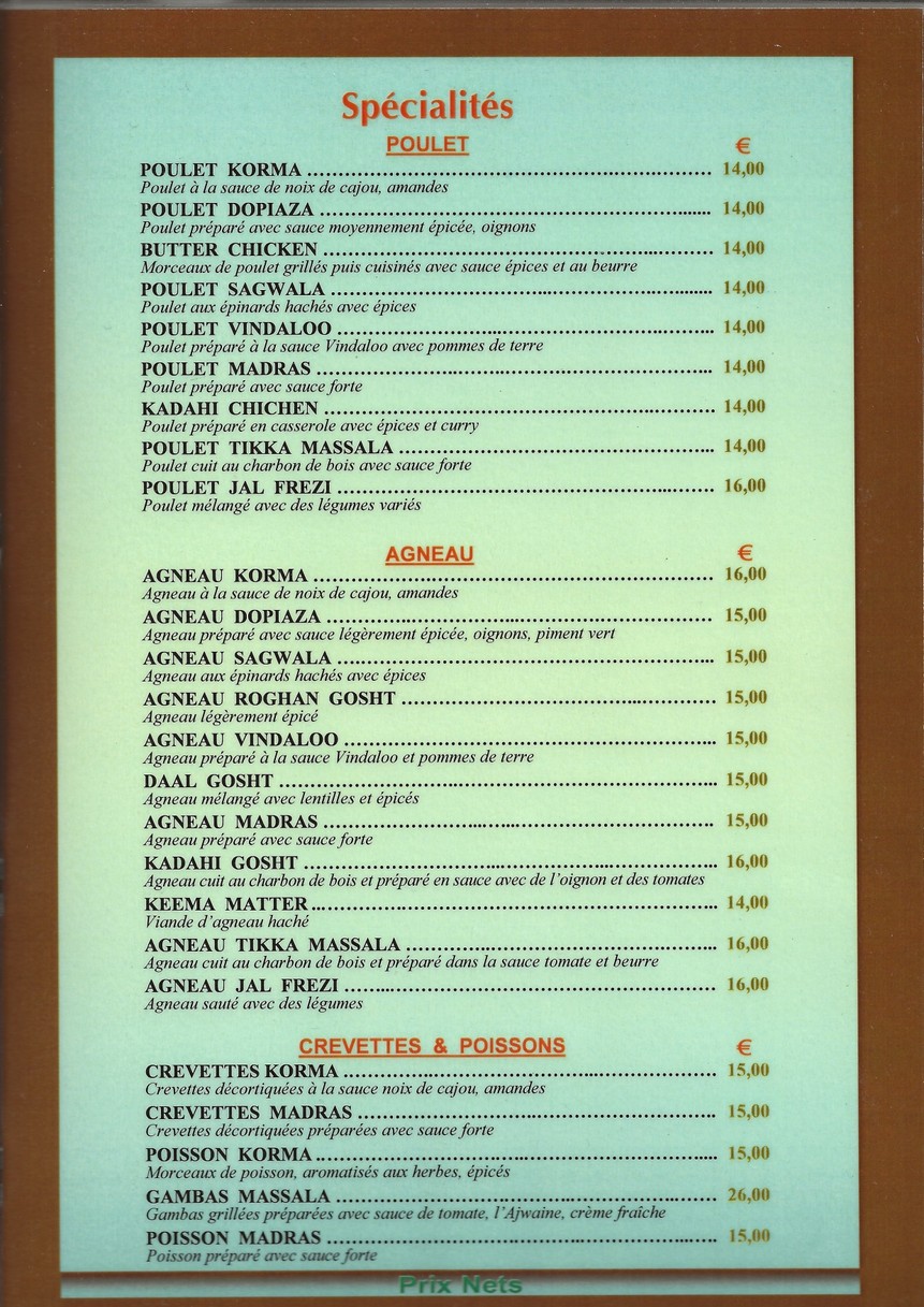 Rajasthan Restaurant menu 3