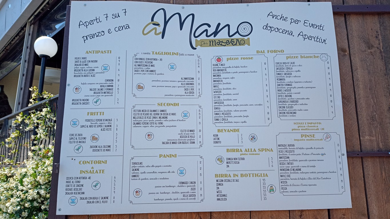 Mattarello Laurentina menu 4