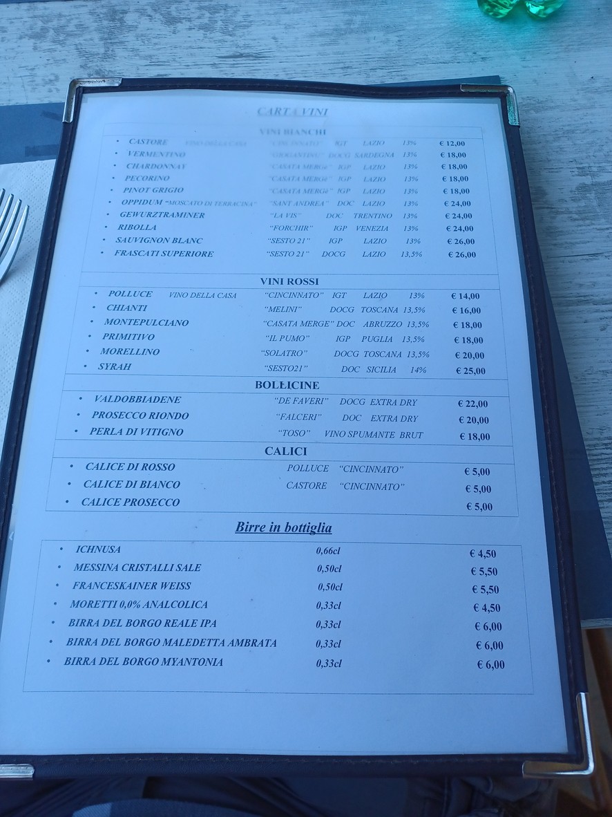 Mattarello Laurentina menu 7