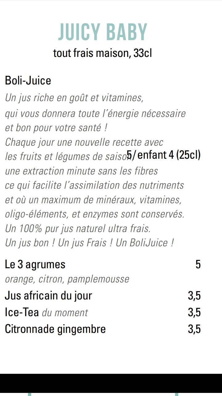 BOLIBAR menu 3