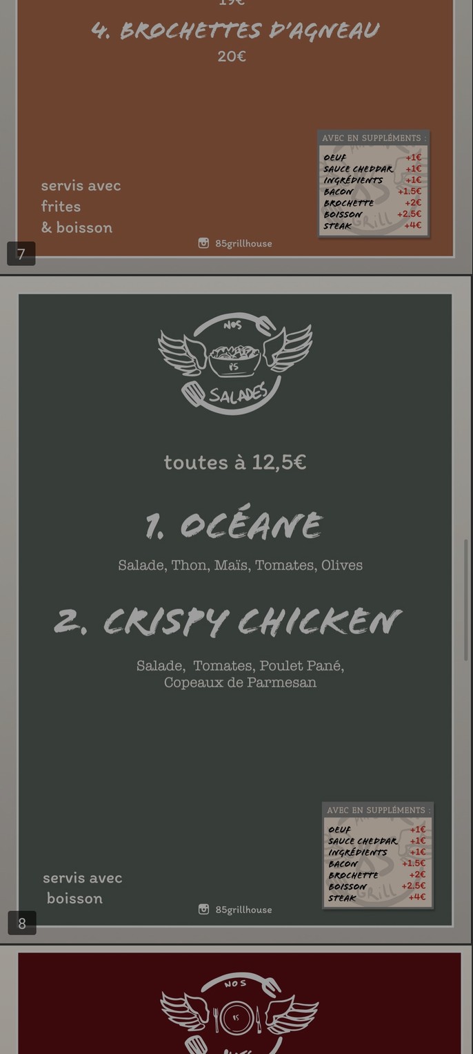 85 Burger menu 2