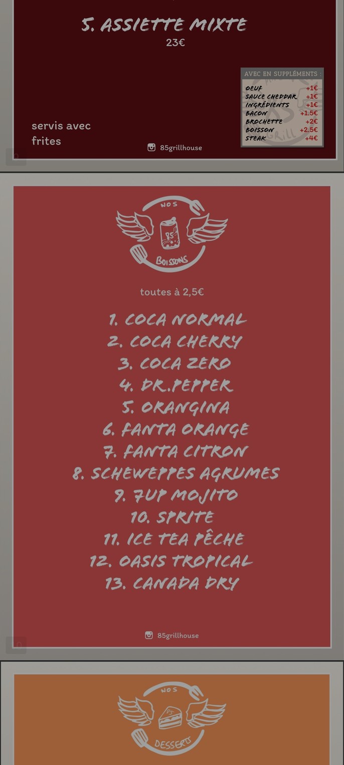 85 Burger menu 8
