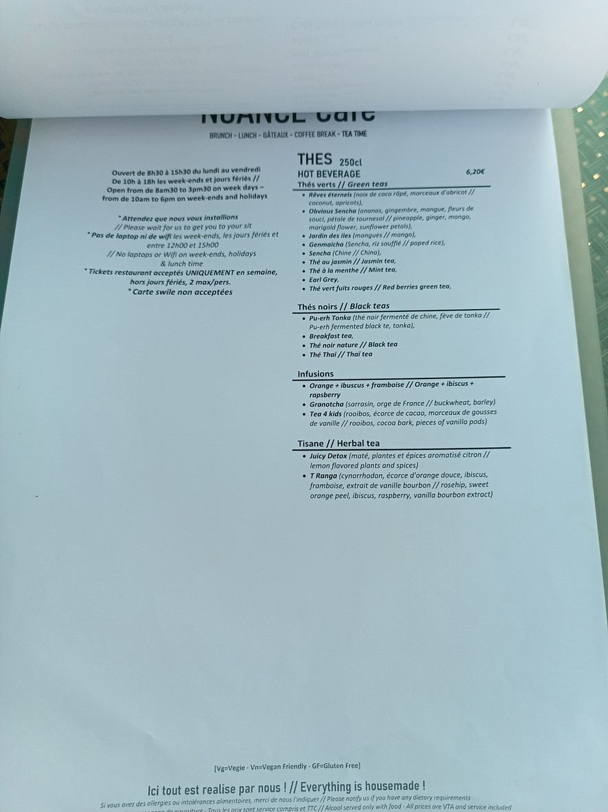 Nuance café menu 3
