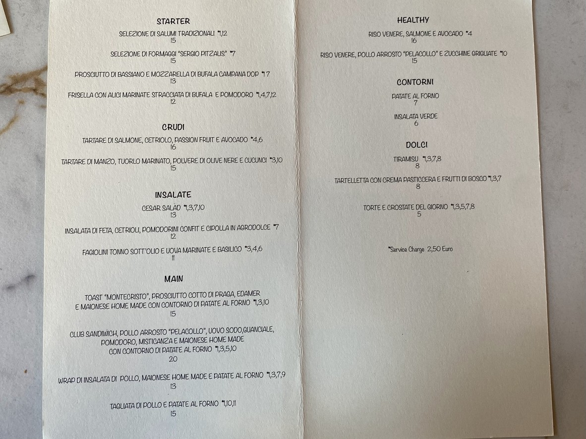 BIFFI menu 1