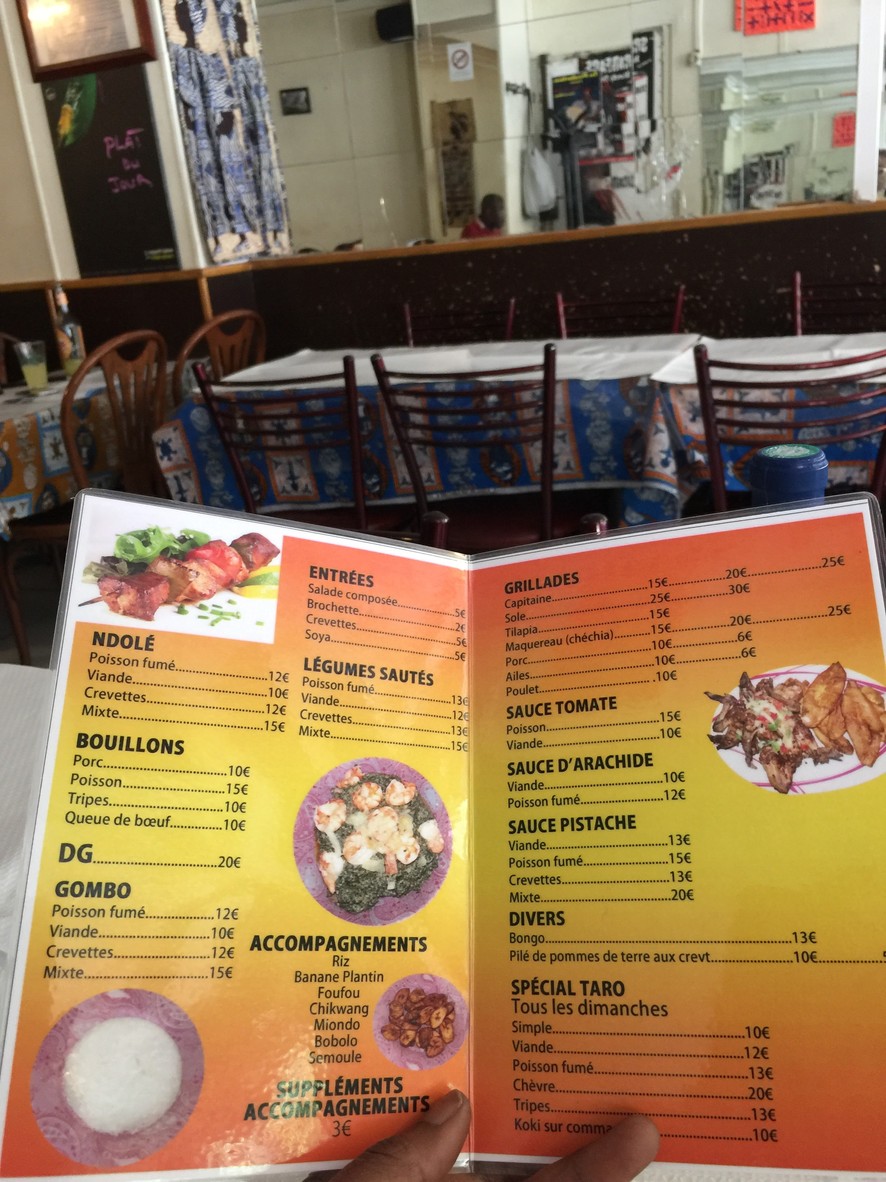 Les Retrouvailles menu 1