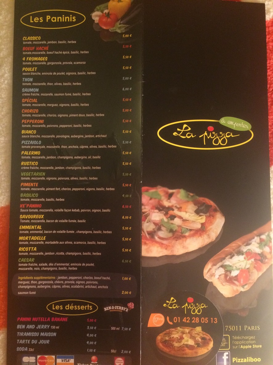 La Jonquière menu 2