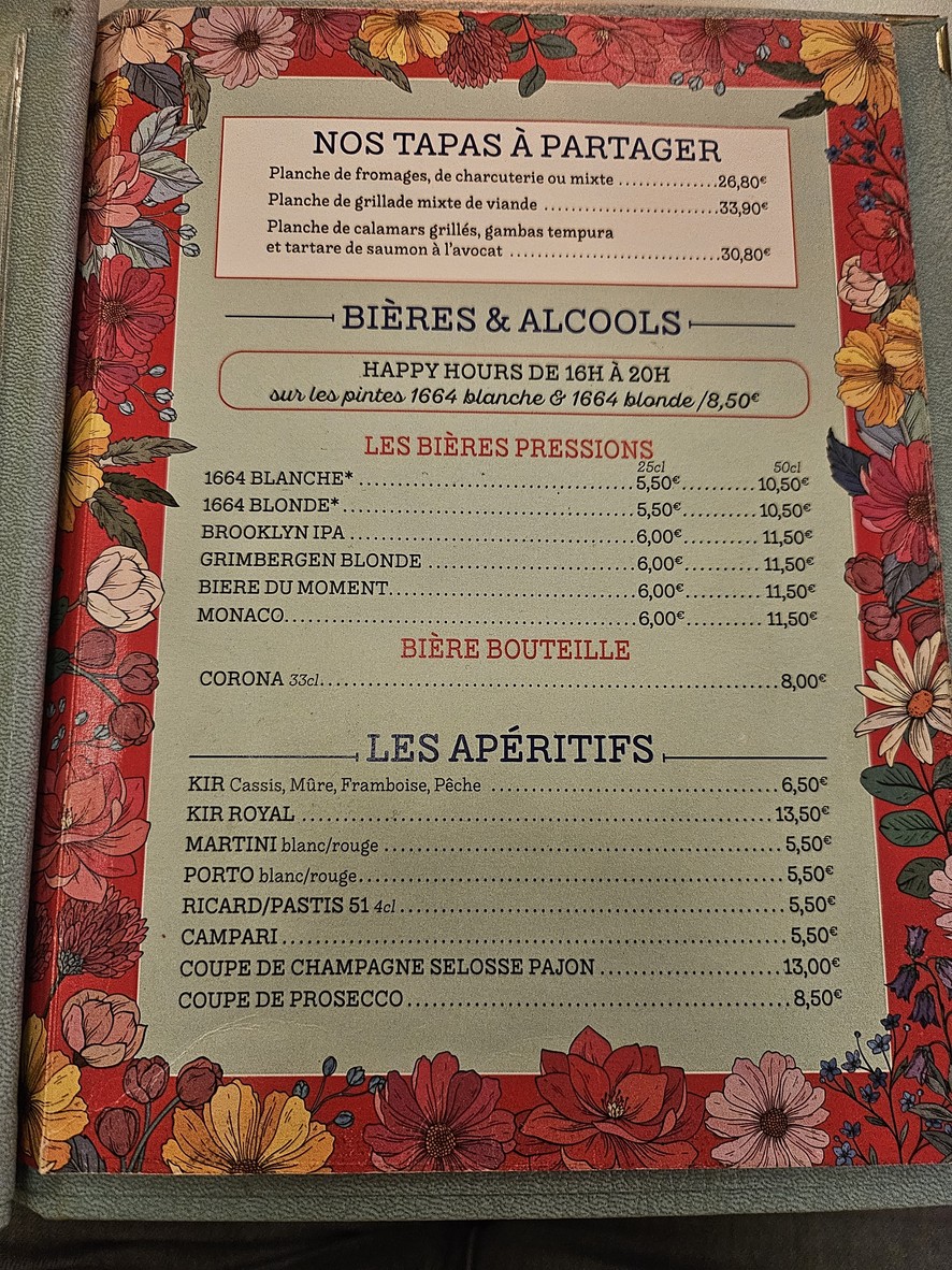 The Heavenway menu 2