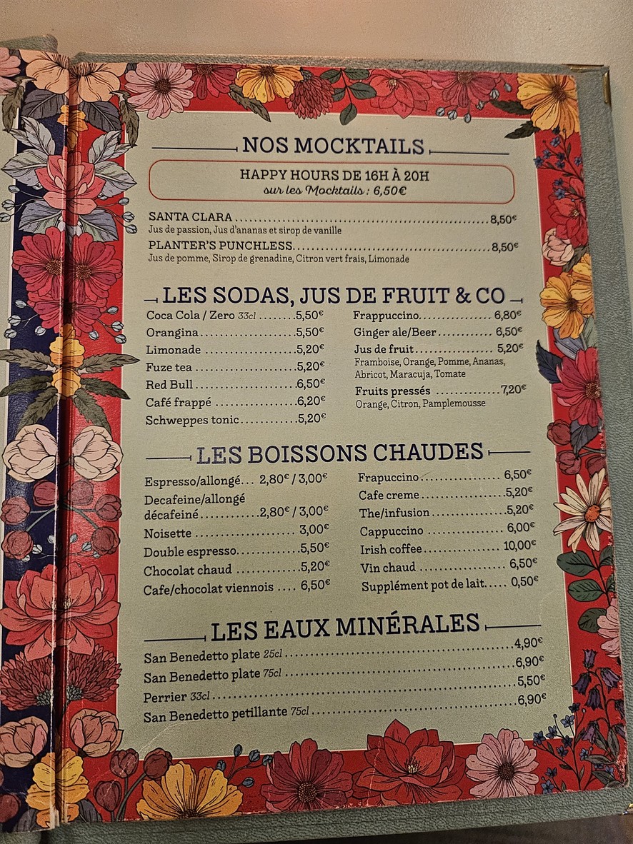 The Heavenway menu 4