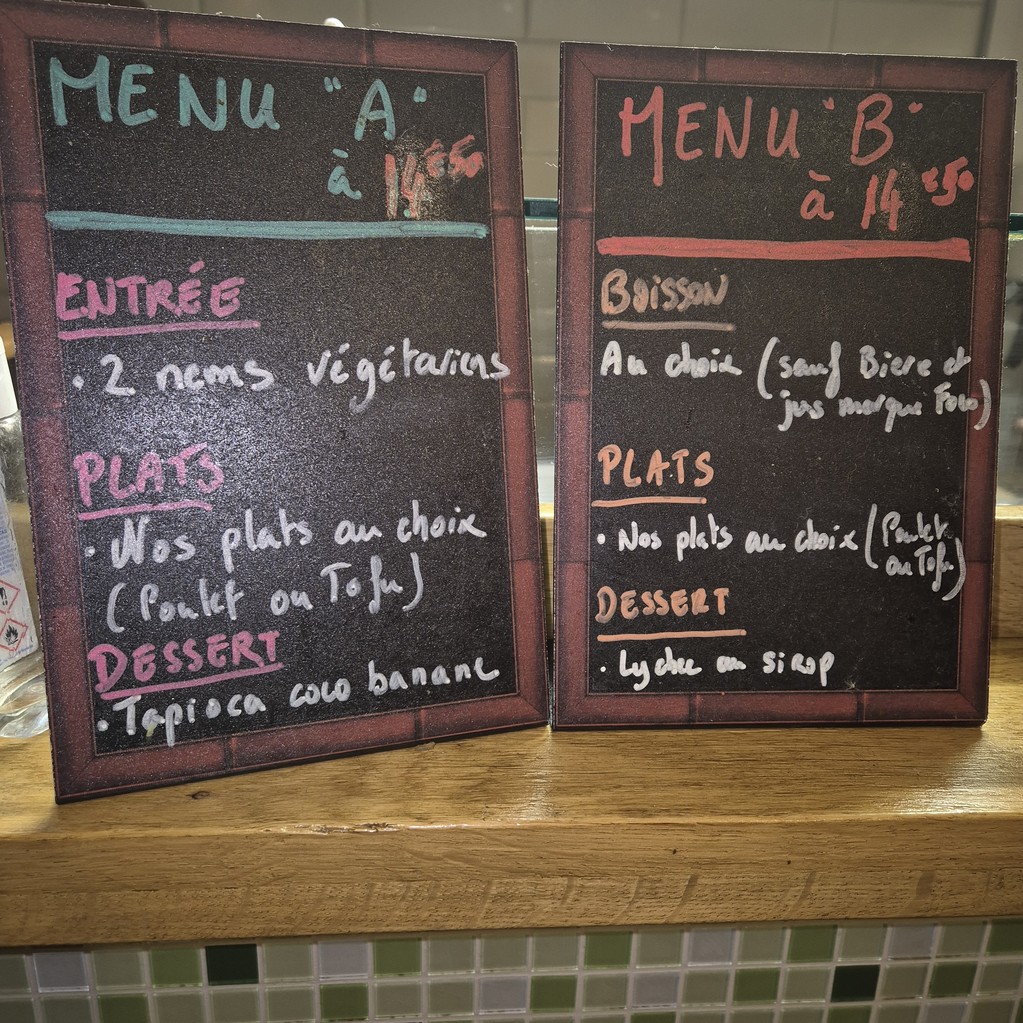 Thai Xpress St Maur menu 1